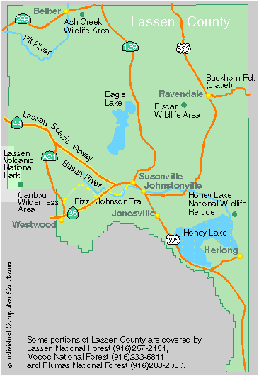 Lassen County Map