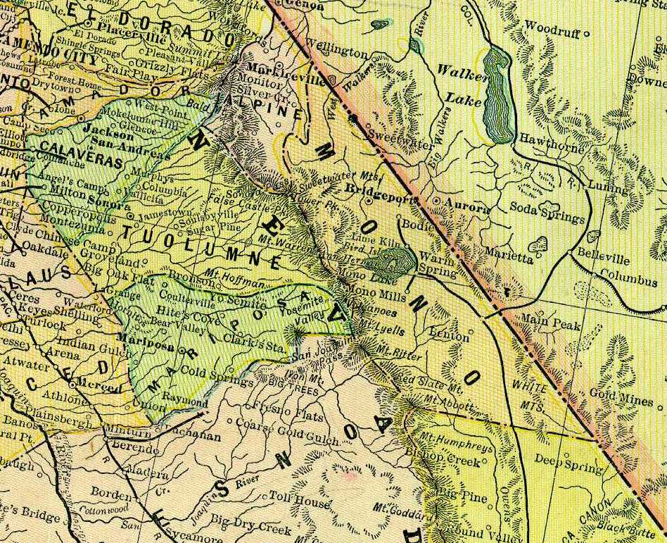 1885 Map of Alpine County