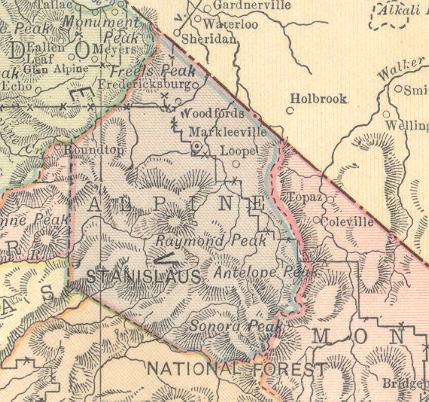 1914 Map of Alpine County